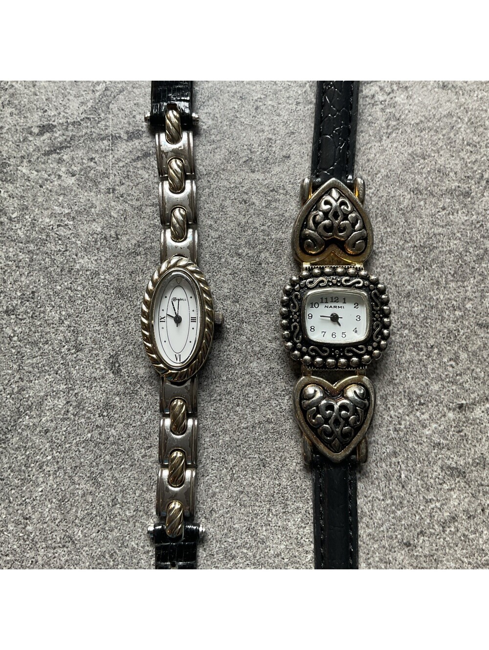 Pair Of Vintage Womens Brighton And Narmi Watches Both Run Great Bin D